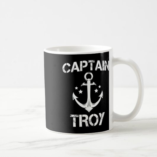 Captain Troy Funny Birthday Personalisiert Name Bo Kaffeetasse (Rechts)