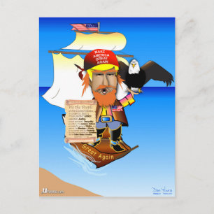 Captain Trump Postkarte