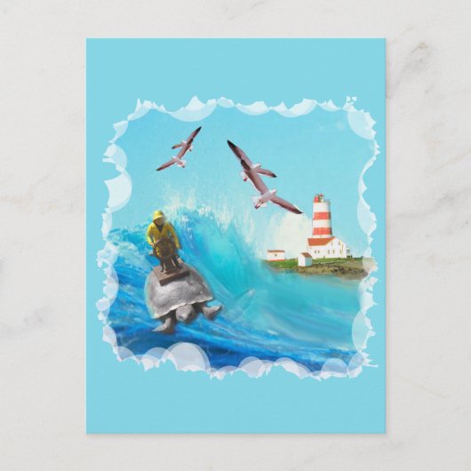 Captain Turtle Postkarte (Vorderseite)