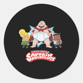 Captain Underpants erster Epic-Film Captain Po Runder Aufkleber
