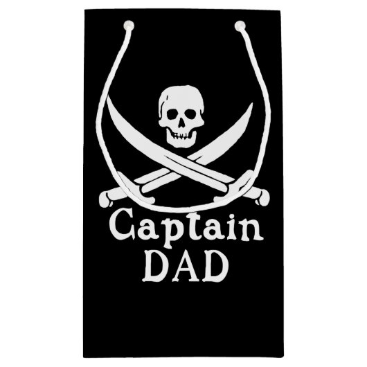 Captain Vater - Classic Kleine Geschenktüte (Rückseite)