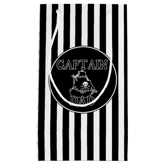 Captain Vater Gift Bag Kleine Geschenktüte (Vorderseite)
