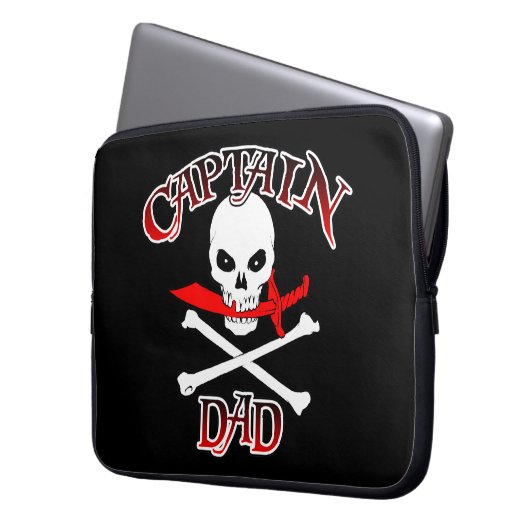 Captain Vater Laptopschutzhülle (Vorderseite Links)