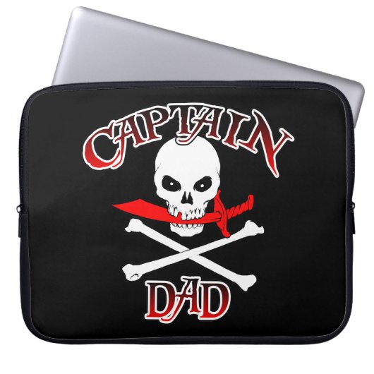 Captain Vater Laptopschutzhülle (Vorderseite)