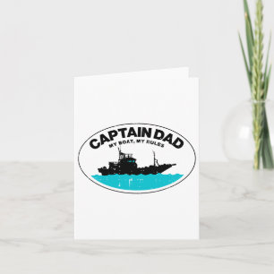 Captain Vater Mein Boot regiert Funny Owner Boater Karte