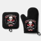 Captain Vater Ofenhandschuh & Topflappen-Set (Vorderseite)