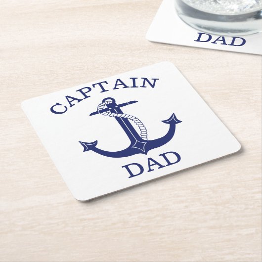 Captain Vater Rechteckiger Pappuntersetzer (angewinkelt)