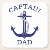 Captain Vater Rechteckiger Pappuntersetzer (Vorderseite)