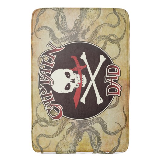 Captain Vater - Von den Deep begeistert Badematte (Vorderseite Vertikal)