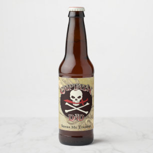 Captain Vater - Von den Deep begeistert Bierflaschenetikett