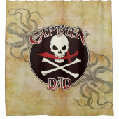 Captain Vater - Von den Deep begeistert Duschvorhang (Vorderseite)