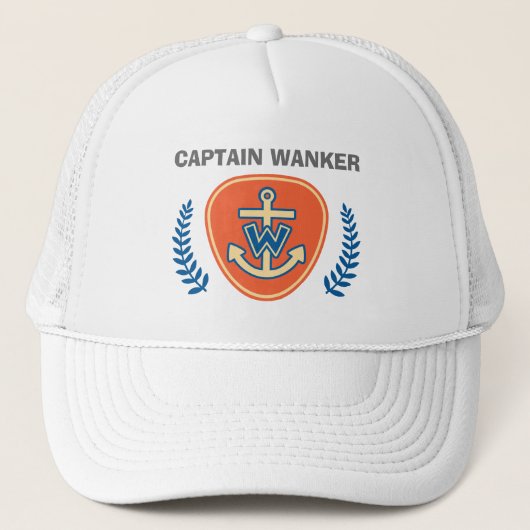 "Captain Wanker" Truckerkappe (Vorderseite)
