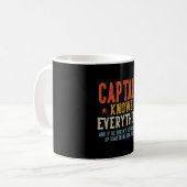 Captain weiß alles Vatertag Retro Kaffeetasse (Vorderseite Links)
