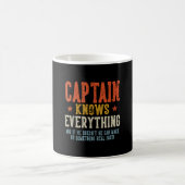 Captain weiß alles Vatertag Retro Kaffeetasse (Mittel)