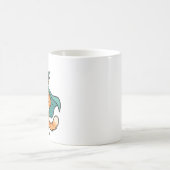 Captain Whiskerton – Süßer Superheld Orangefarbene Kaffeetasse (Mittel)