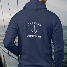Captain Your Name Nautical Anchor Sweatshirt