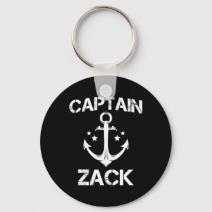 Captain Zack Funny Birthday Personalisiert Name Bo Schlüsselanhänger