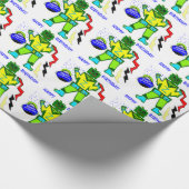 Captain Zacky Robot Zippie Spaceship Birthday Geschenkpapier (Ecke)