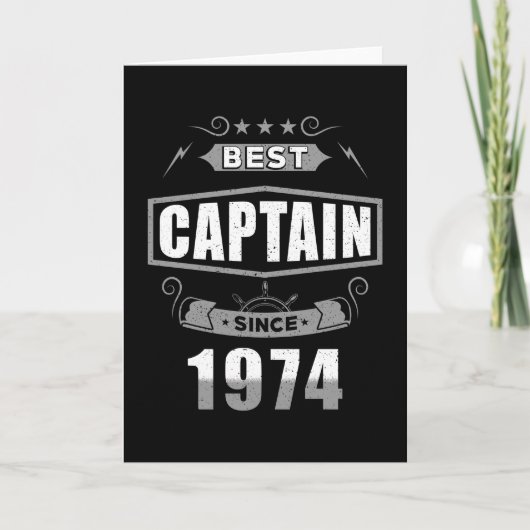 Captain's Birthday Best Captain seit 1974 Karte (Vorderseite)