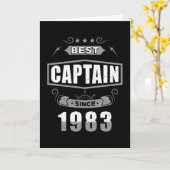 Captain's Birthday Best Captain Since 1983 Karte (Gelbe Blume)