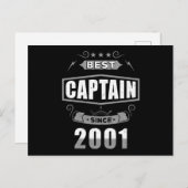 Captain's Birthday Best Captain Since 2001 Postkarte (Vorne/Hinten)