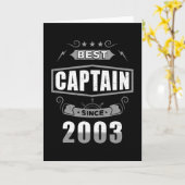 Captain's Birthday Best Captain Since 2003 Karte (Gelbe Blume)