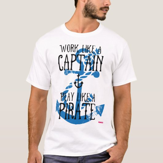 Captain's Code - hart arbeiten, Wildes T-Shirt für (Vorderseite)