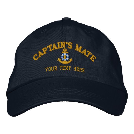 Captain's Mate leicht Personalisiert Bestickte Kappe (Vorderseite)