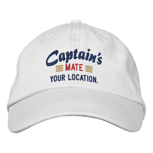 Captain's MATE Personalisieren Sie es! bestickte K Baseballkappe (Vorderseite)
