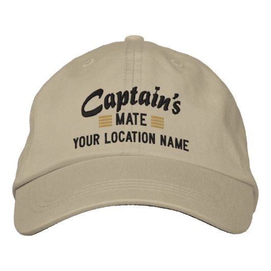 Captain's MATE Personalisieren Sie es! bestickte K Baseballkappe (Vorderseite)