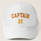 Captain's White Baseball Cap Truckerkappe (Vorderseite)