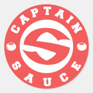 Captainsauce-Logo Runder Aufkleber