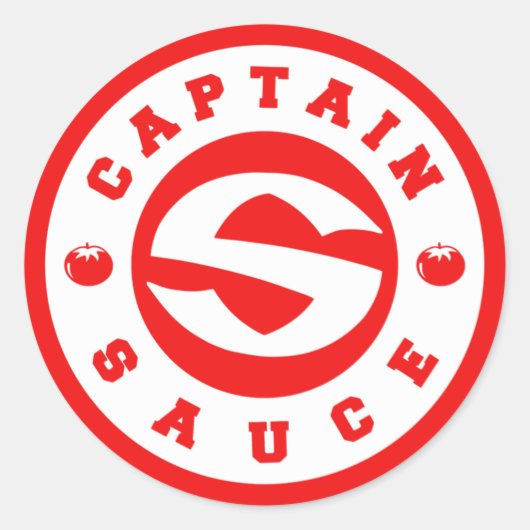 CaptainSauce Tomato Runder Aufkleber (Vorderseite)