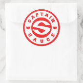 CaptainSauce Tomato Runder Aufkleber (Tasche)