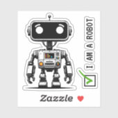 Captcha Robot - Ich bin ein Roboter Aufkleber (Blatt)