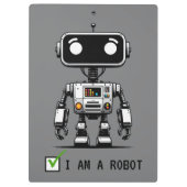 Captcha Robot - Ich bin ein Roboter Klemmbrett (Rückseite)