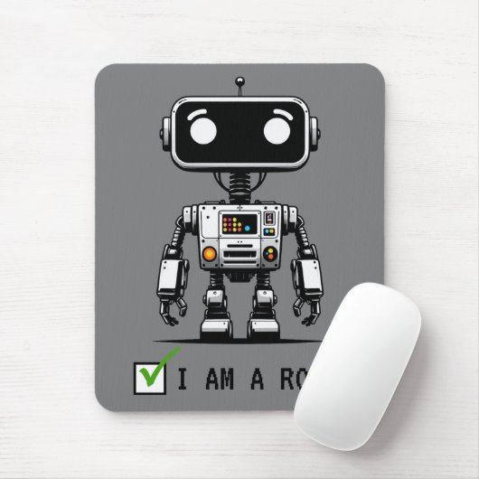 Captcha Robot - Ich bin ein Roboter Mousepad (Mit Mouse)
