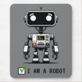 Captcha Robot - Ich bin ein Roboter Mousepad (Vorne)
