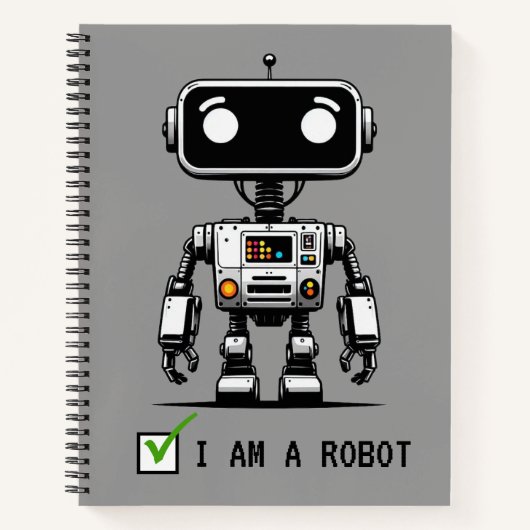 Captcha Robot - Ich bin ein Roboter Notizblock (Vorderseite)