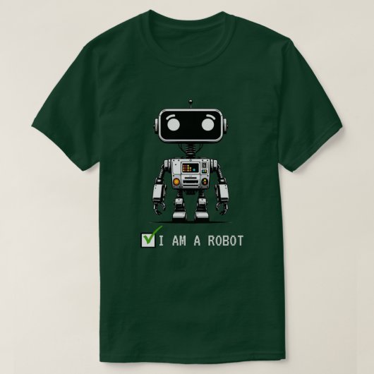 Captcha Robot - Ich bin ein Roboter T-Shirt (Design vorne)