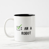 Captcha Robot - Ich bin ein Roboter Zweifarbige Tasse (Links)