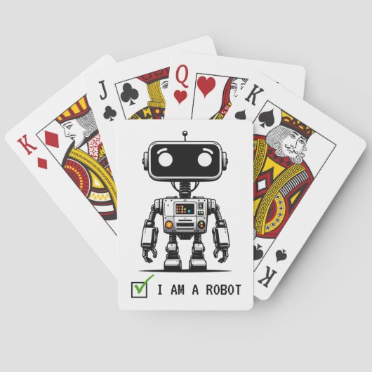 Captcha Roboter – Ich bin ein Roboter Spielkarten (Rückseite)