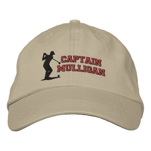 Caption Mulligan Stilvolles Golfer besticktes Desi Bestickte Baseballkappe (Vorderseite)