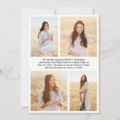 Captioned Photo Collage Modern Script Graduation Ankündigung (Rückseite)