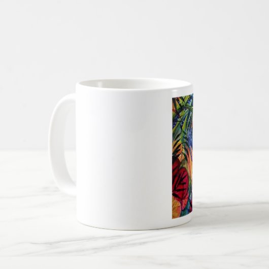Captiva Insel-Flamingo-Mitternacht Kaffeetasse (Vorderseite Links)