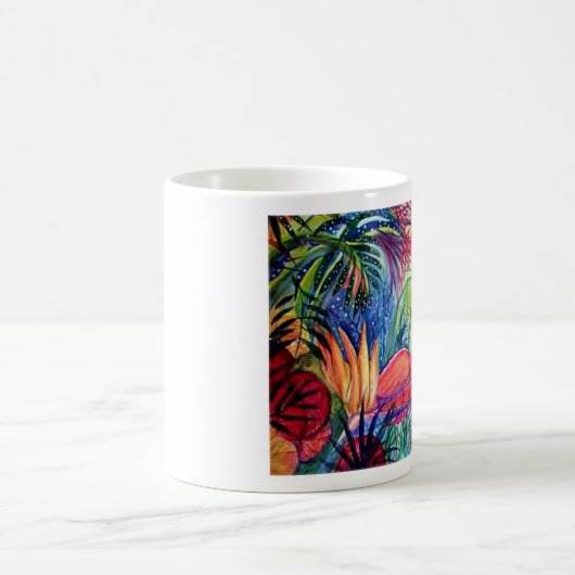 Captiva Insel-Flamingo-Mitternacht Kaffeetasse (Mittel)