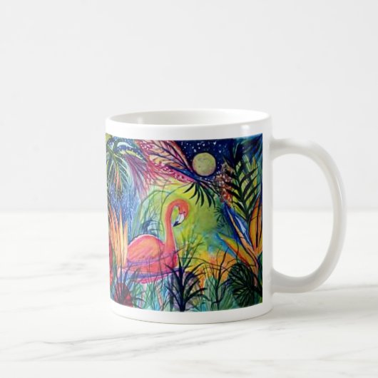 Captiva Insel-Flamingo-Mitternacht Kaffeetasse (Rechts)