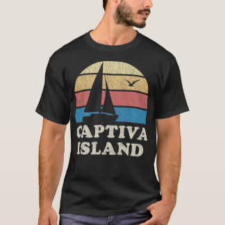 Captiva Island FL Vintag Sailboat 70er Throwback T-Shirt