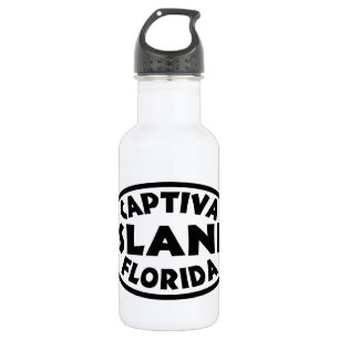 Captiva Island Florida schwarz Edelstahlflasche