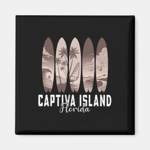 Captiva Island Florida Surfbrett Männer Frauen Sur Magnet